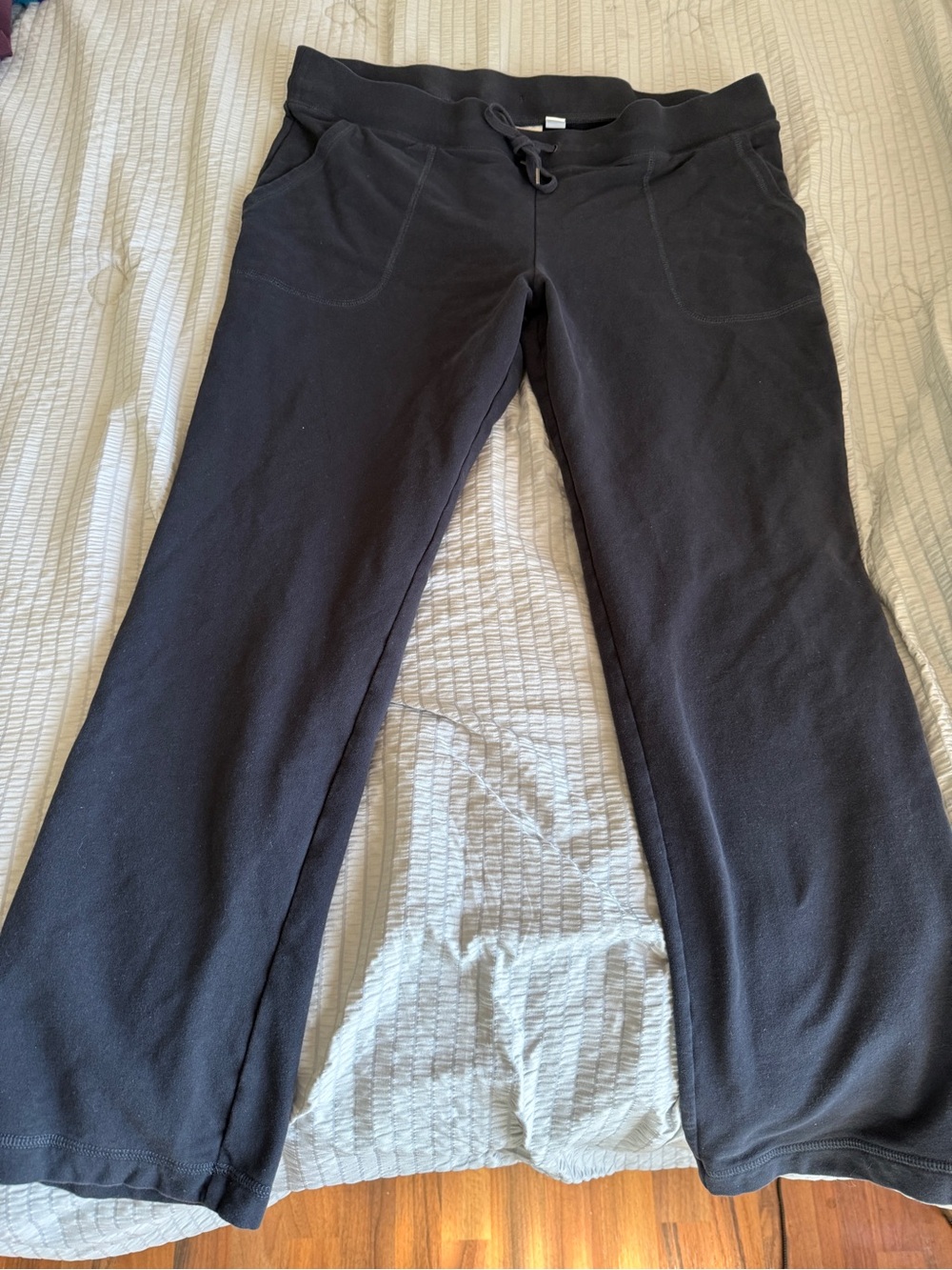L.L. Bean Black Lounge Pants with Elastic Waist